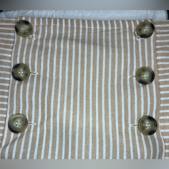 2/$16 Alter’d State S Nude & white striped mini skirt with button front - Picture 3 of 7